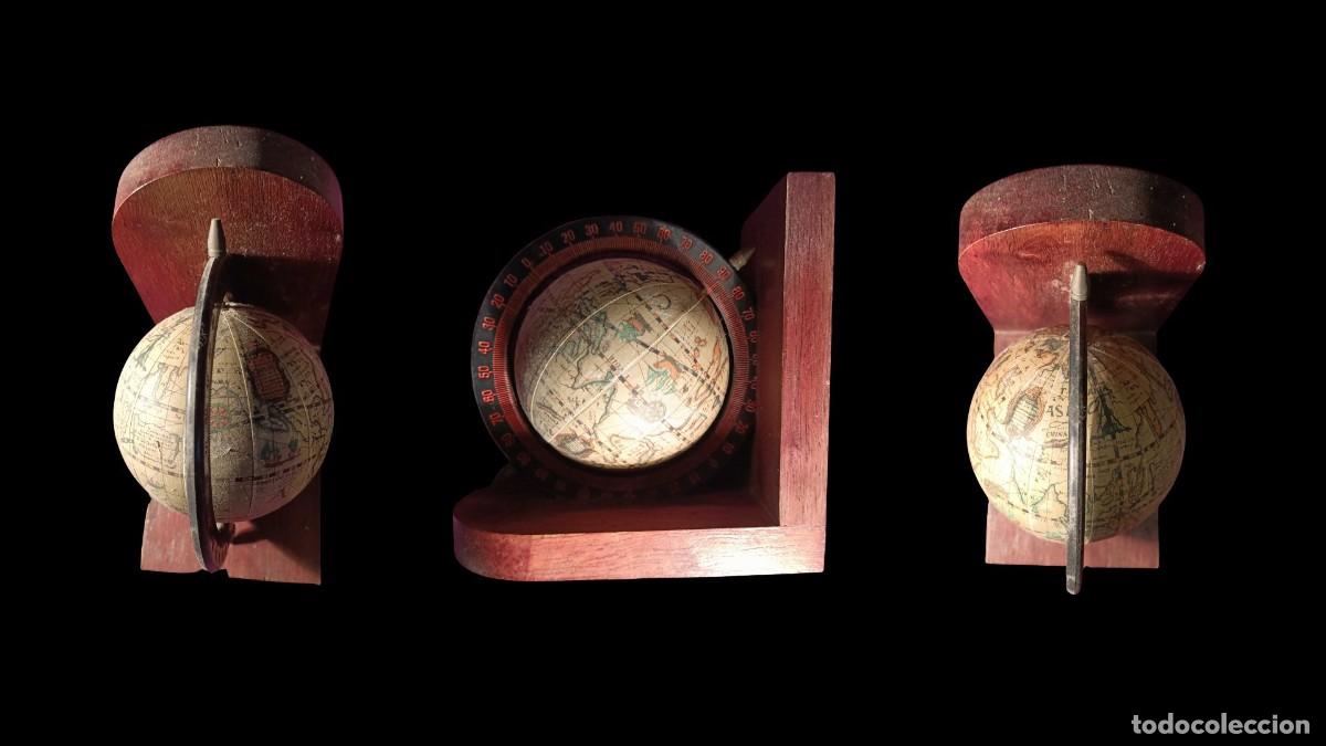 Coleccionismo: GLOBO TERR&Aacute;QUEO MINIATURA ESTILO CARTOGR&Aacute;FICO ANTIGUO - MAPA MEDIEVAL POLICROMO - A&Ntilde;OS 50/70