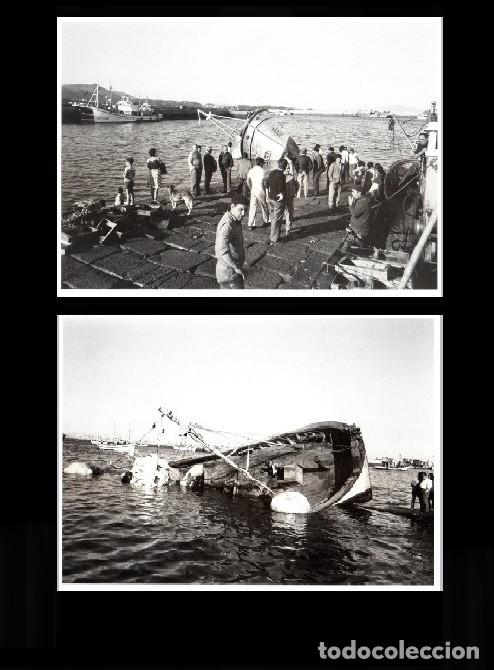 Coleccionismo: [RIVEIRA]. HUNDIMIENTO BARCO VIRXE DE IZIAR. RIBEIRA. CORU&Ntilde;A. GALICIA. LAMINA FOTOGRAFICA.