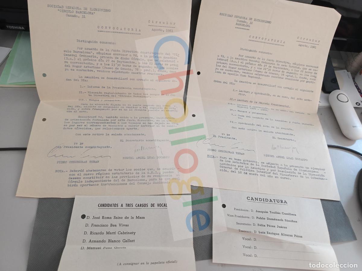 Sammelleidenschaft Papier: Convocatorias SEI 1961 magia ilusionismo candidatos