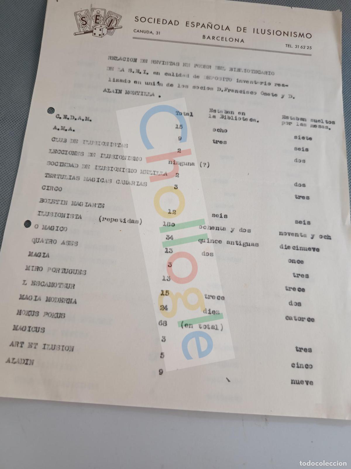 Sammelleidenschaft Papier: SEI relacion de revista Magia Sociedad Espa&ntilde;ola de Ilusionismo