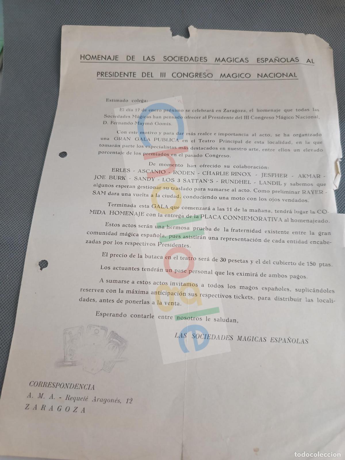 Sammelleidenschaft Papier: Homenaje Sociedades Magicas AMA Ascanio magia ilusionismo