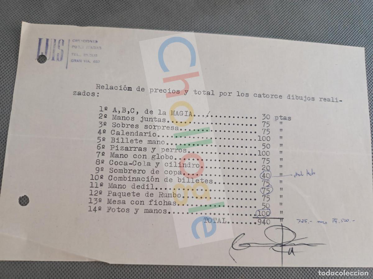 Sammelleidenschaft Papier: Factura dibujos realizados paradocumento de magia ilusionismo