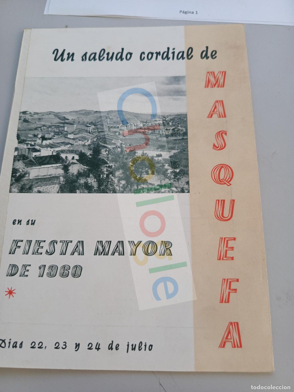 Sammelleidenschaft Papier: programa festa major de Masquefa 1960 con programa Orfeo de Sants