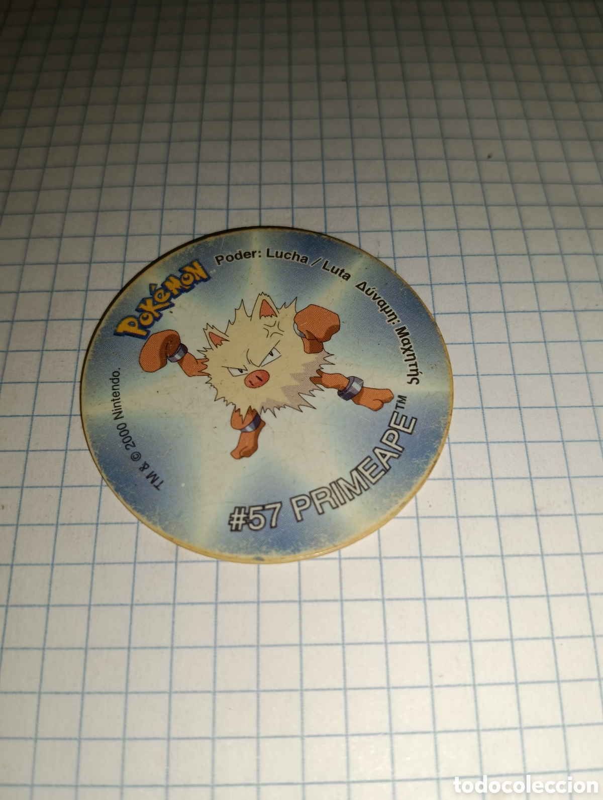 Colecionismo: Tazo Pok&eacute;mon #57 Primeape Matutano 2001