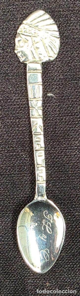 Colecionismo: Cucharilla Souvenir Antigua Camino de Santiago con Vieira Grabada &ndash; 10 cm &ndash; Pieza de Colecci&oacute;n