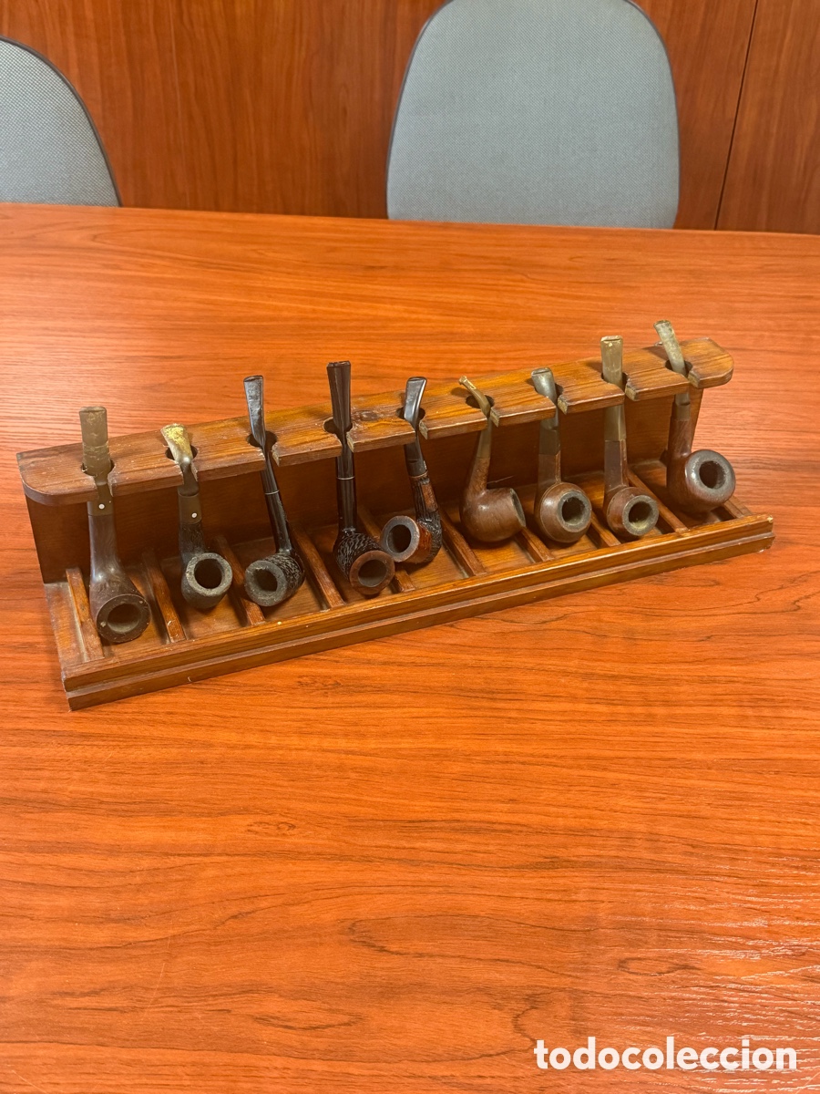 Coleccionismo: Expositor madera para pipas de fumar - Foto 1