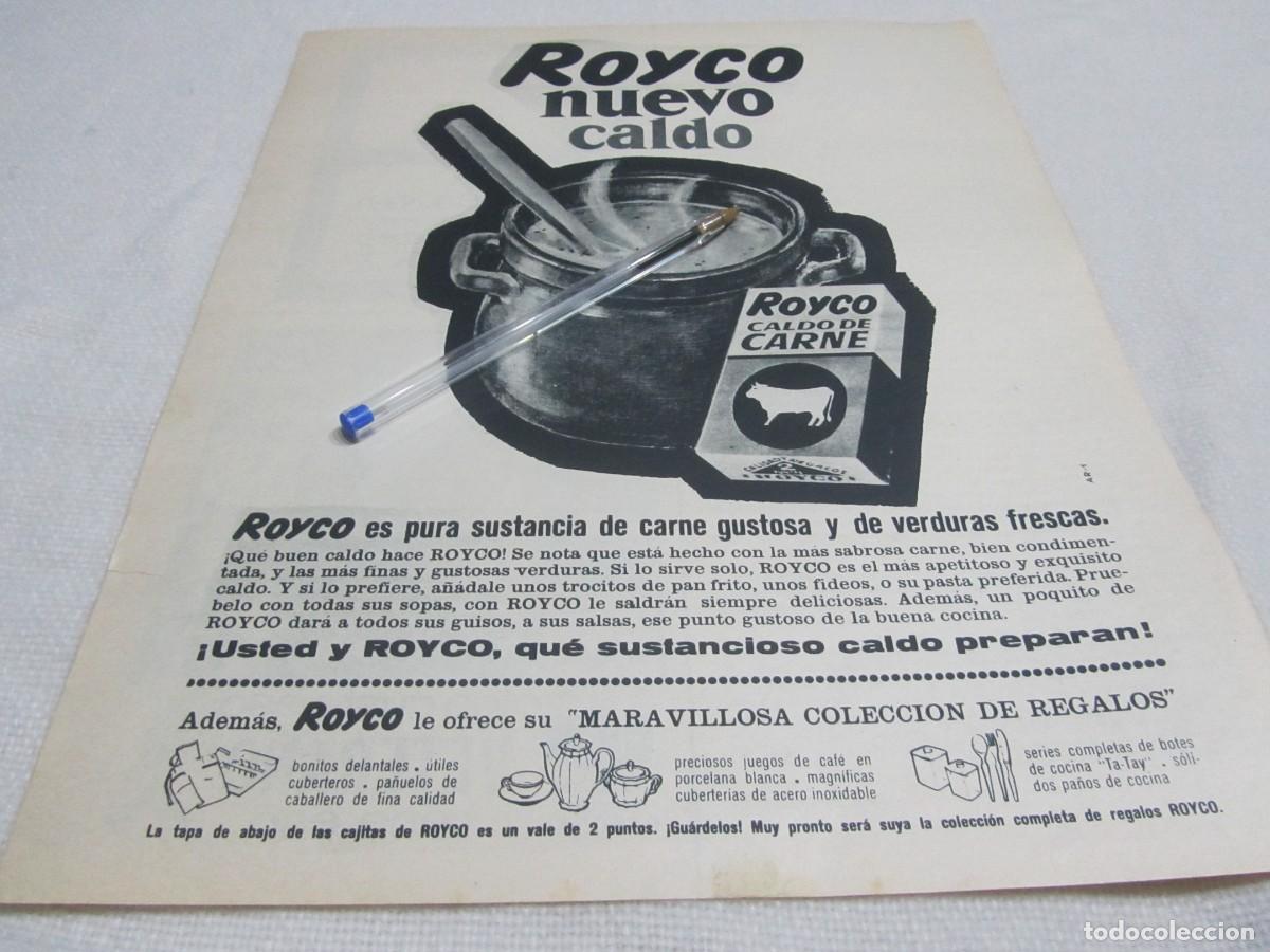 Coleccionismo: PUBLICIDAD CALDO DE CARNE ROYCO, BRANDY VETERANO OSBORNE, A&Ntilde;OS 60