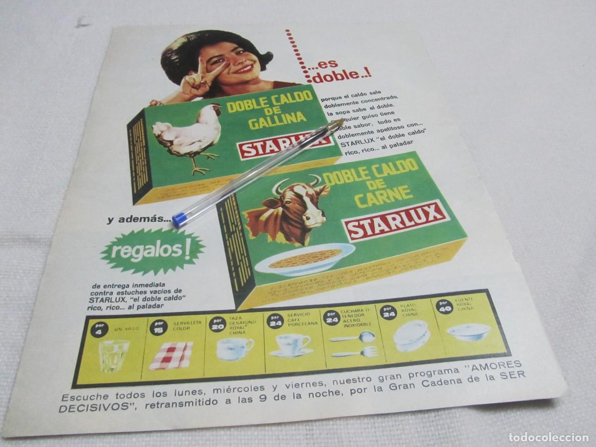 Coleccionismo: PUBLICIDAD CALDO DE CARNE STARLUX A&Ntilde;OS 60