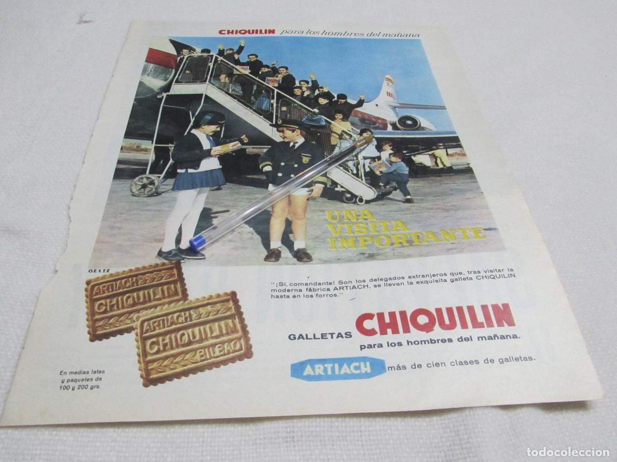 Coleccionismo: PUBLICIDAD GALLETAS CHIQUILIN DE ARTIACH A&Ntilde;OS 60