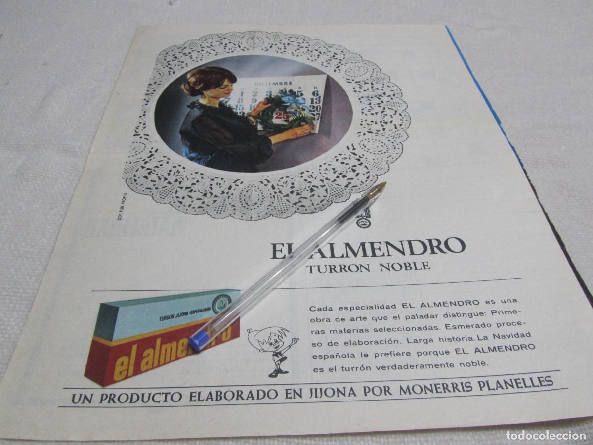 Coleccionismo: PUBLICIDAD MONERRIS PLANELLES EL ALMENDRO A&Ntilde;OS 60