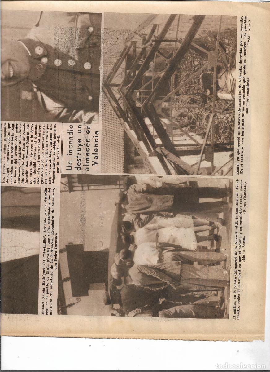 Coleccionismo: A&Ntilde;O 1933 RECORTE PRENSA VALENCIA INCENDIO DESTRUCCION DE UN ALMACEN DE NARANJAS