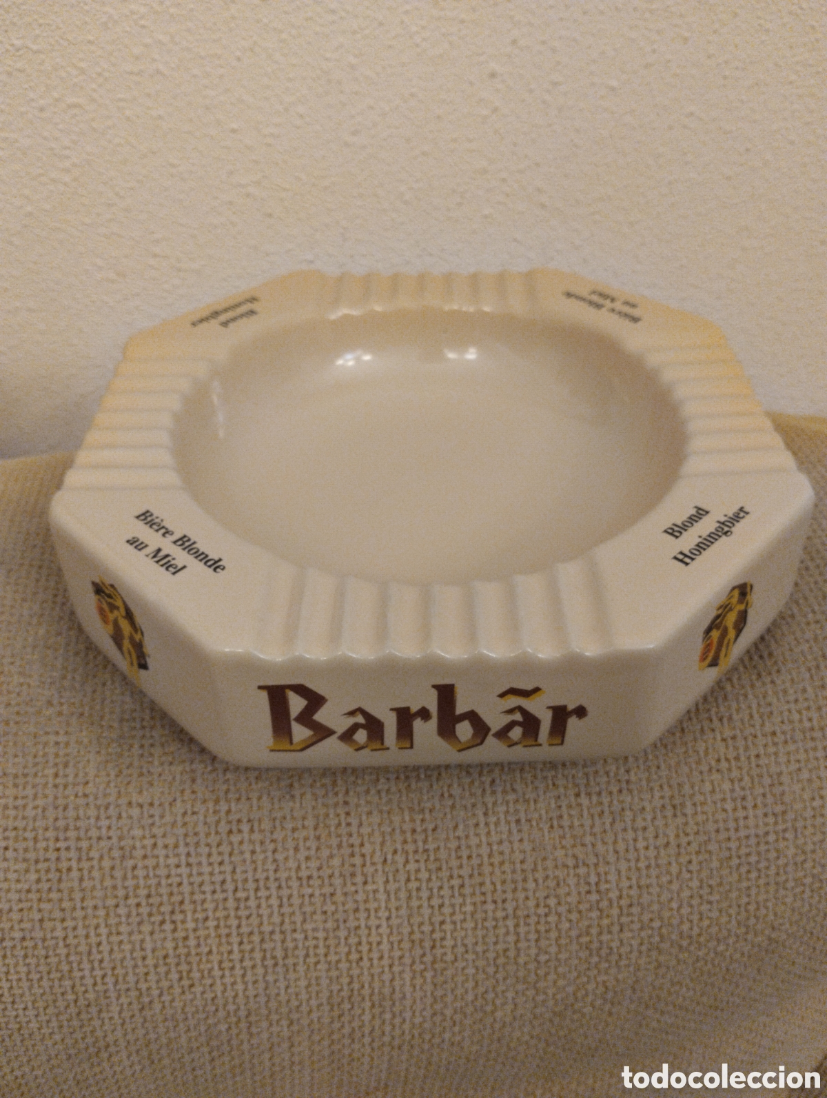 Collectionnisme: Cenicero cer&aacute;mica antiguo Cerveza Barbar