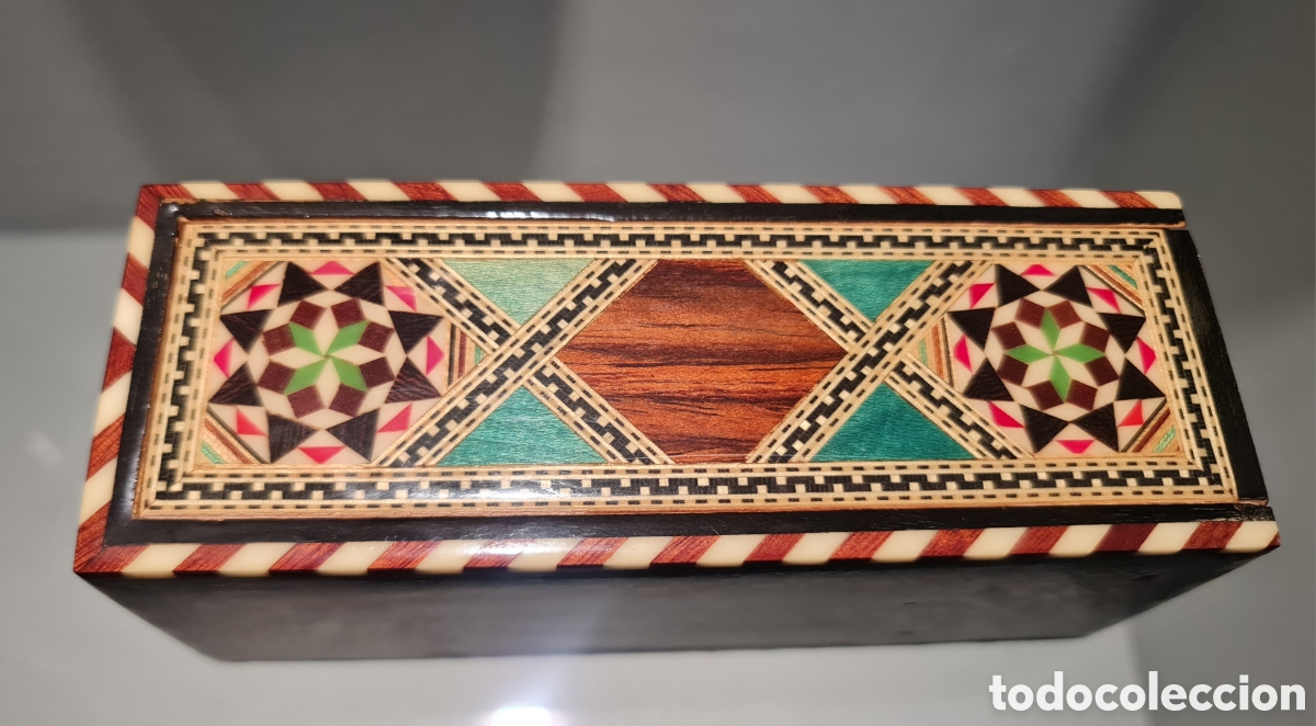 Coleccionismo: Domin&oacute; completo de Taracea Granadina &ndash; Taller Laguna (Granada) &ndash; Etiqueta original &ndash; Artesan&iacute;a Nazar