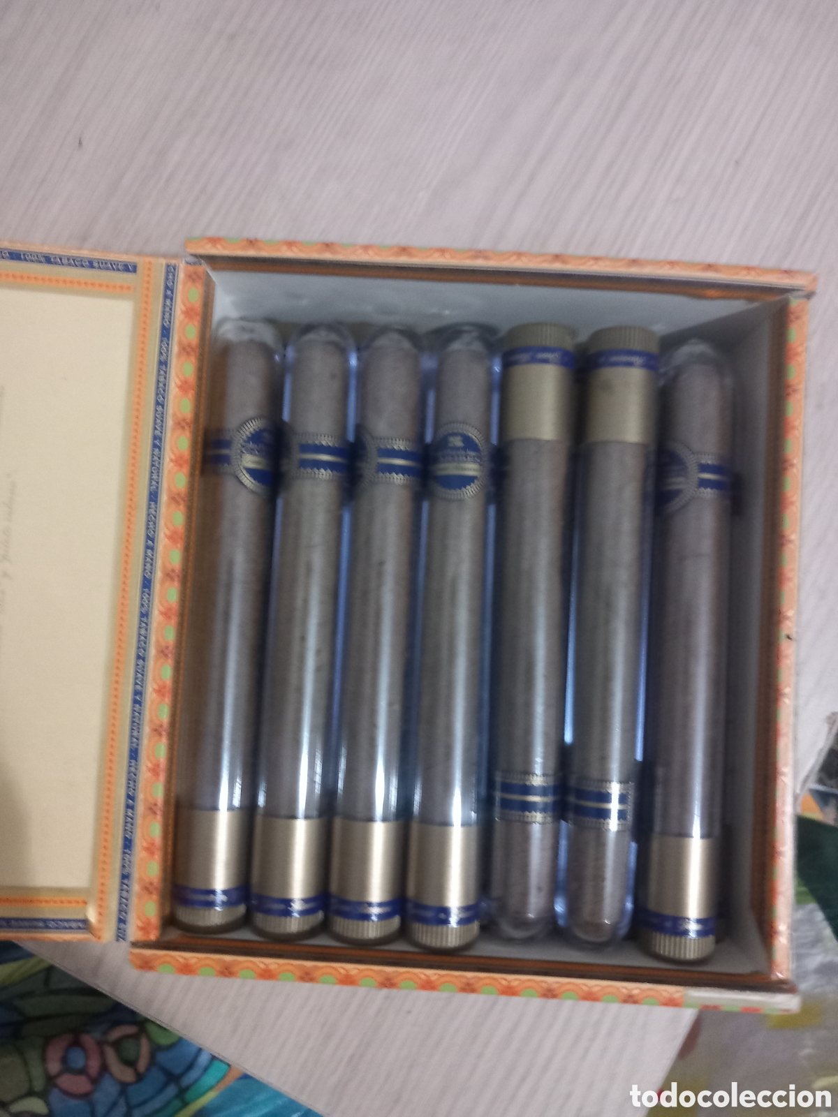 Collectionnisme: 21 PUROS FLOR DE CARIBES EN TUBOS DE CRISTAL,,VER FOTOS