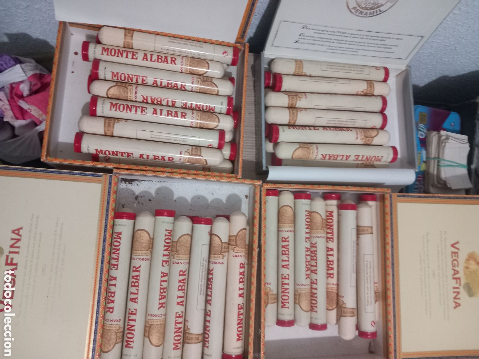 Collectionnisme: 49 PUROS MONTE ALBAR EN TUBOS DE ALUMINUM,,VER FOTOS