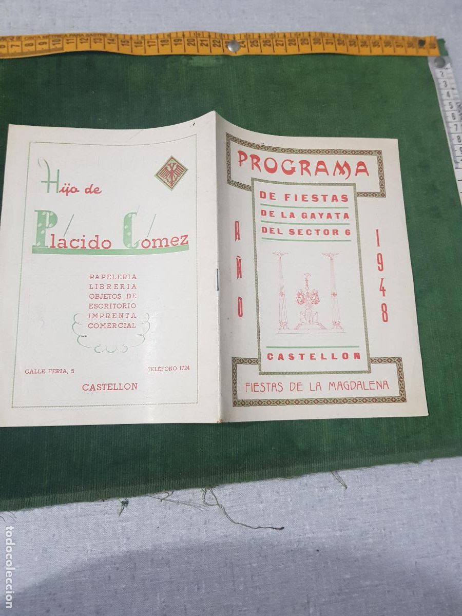 Coleccionismo: 1948 PROGRAMA DE FIESTAS DE LA GAYATA DEL SECTOR 6