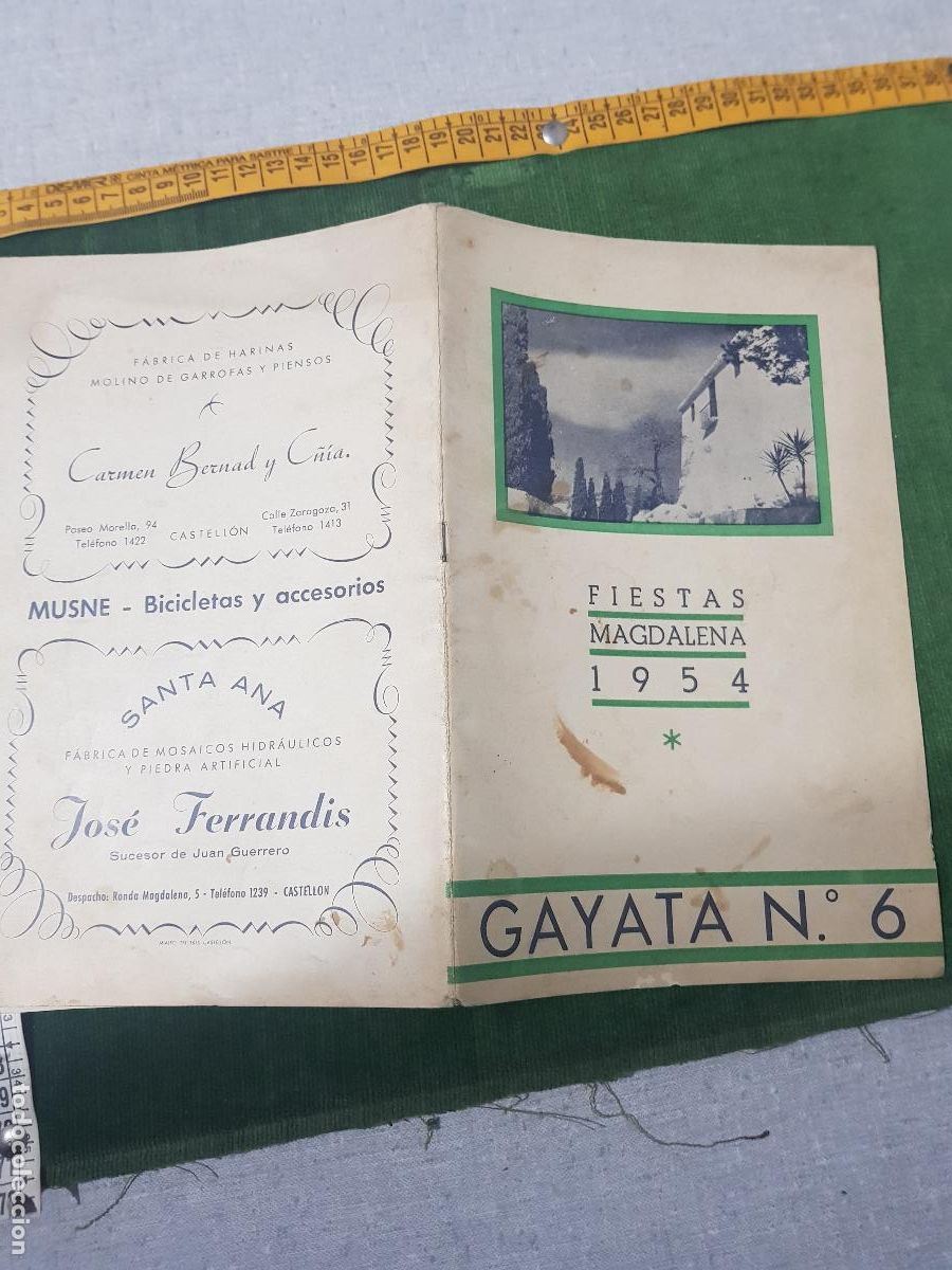 Coleccionismo: 1954 PROGRAMA DE FIESTAS DE LA GAYATA DEL SECTOR 6