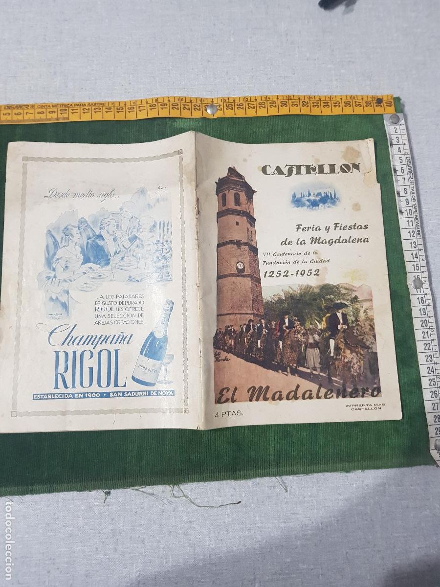 Coleccionismo: 1952 EL MADALENERO,FERIA Y FIESTAS DE CASTELLON-FUNDACION DE LA CIUDAD,1252-1952