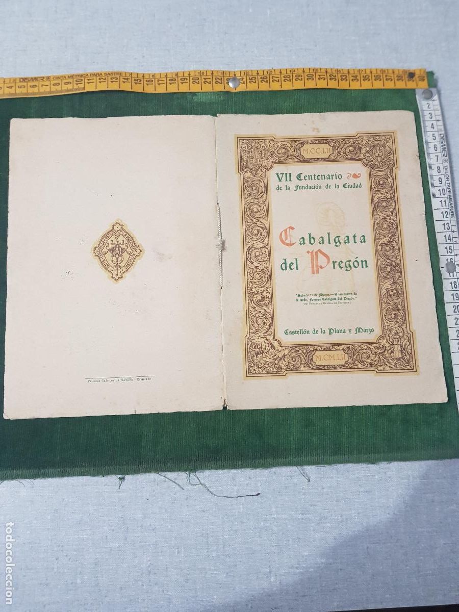 Coleccionismo: VII CENTENARIO DE LA FUNDACION DE LA CIUDAD,CABALGATA DEL PREGO-M.CM.LII