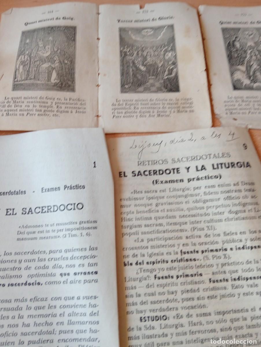 Coleccionismo: LOTE DE ESTAMPAS INLUSTRACIONES RELIGIOSAS DESTACAN LOS MISTERIOS EN CATALAN