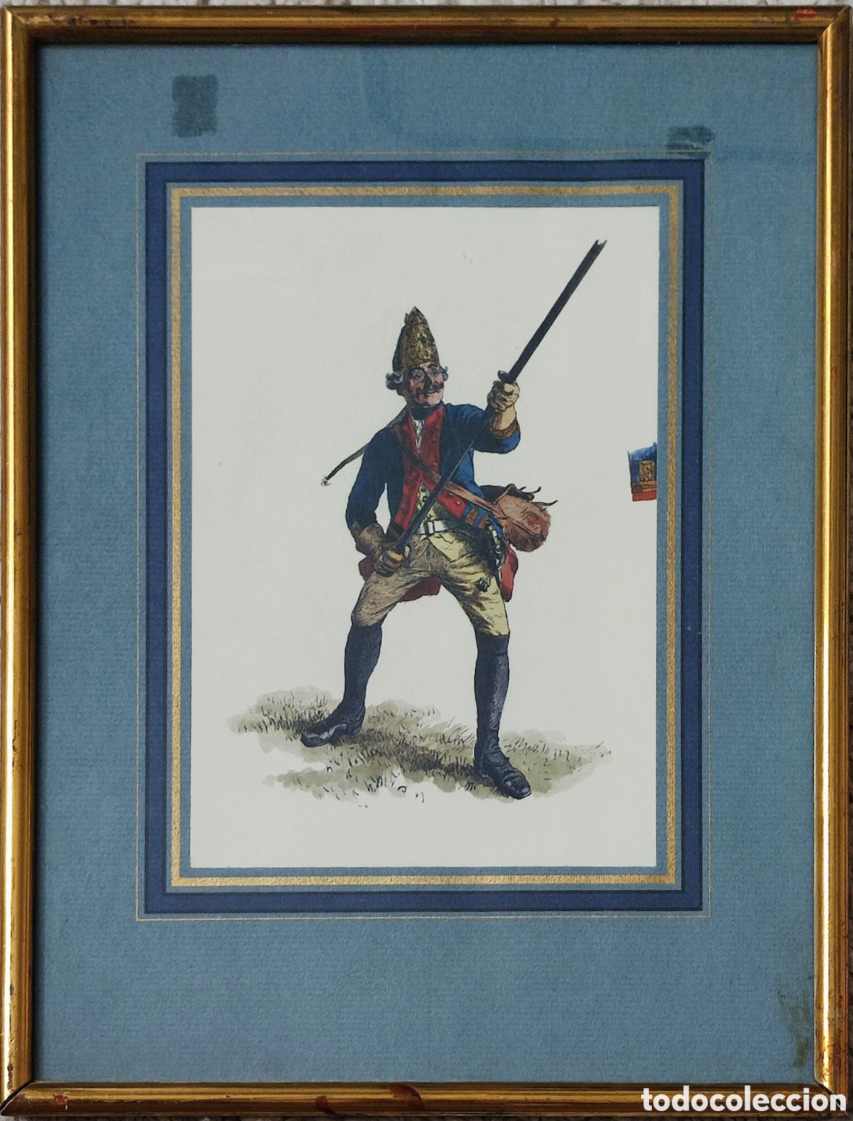 Coleccionismo: Cuadro 1855 soldado prusiano.