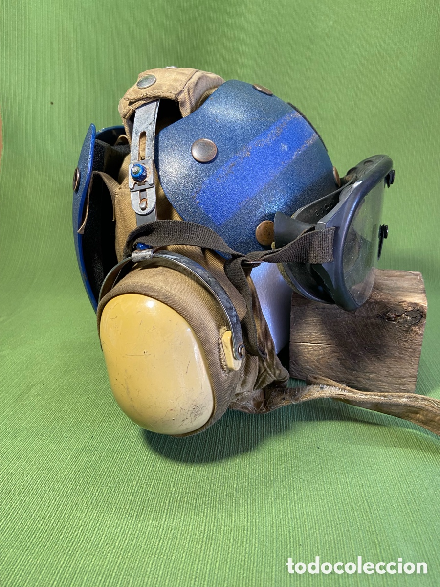 Coleccionismo: Casco personal de operaciones de vuelo, portaaeronaves, portaaviones de armada espa&ntilde;ola o navy USA.