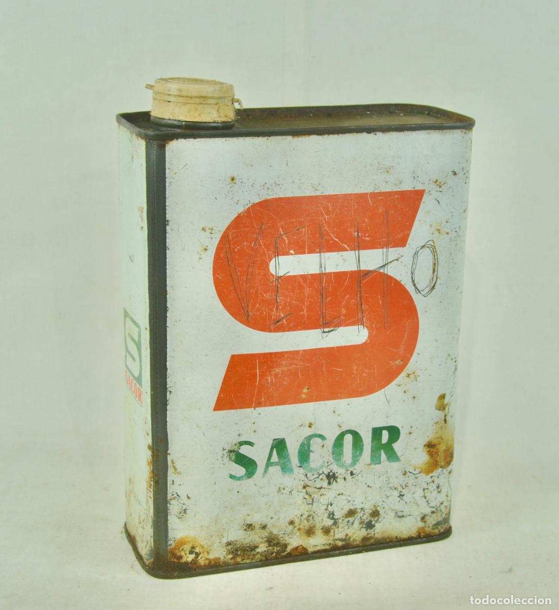 Coleccionismo: Lata aceite Sacor grande - Foto 3