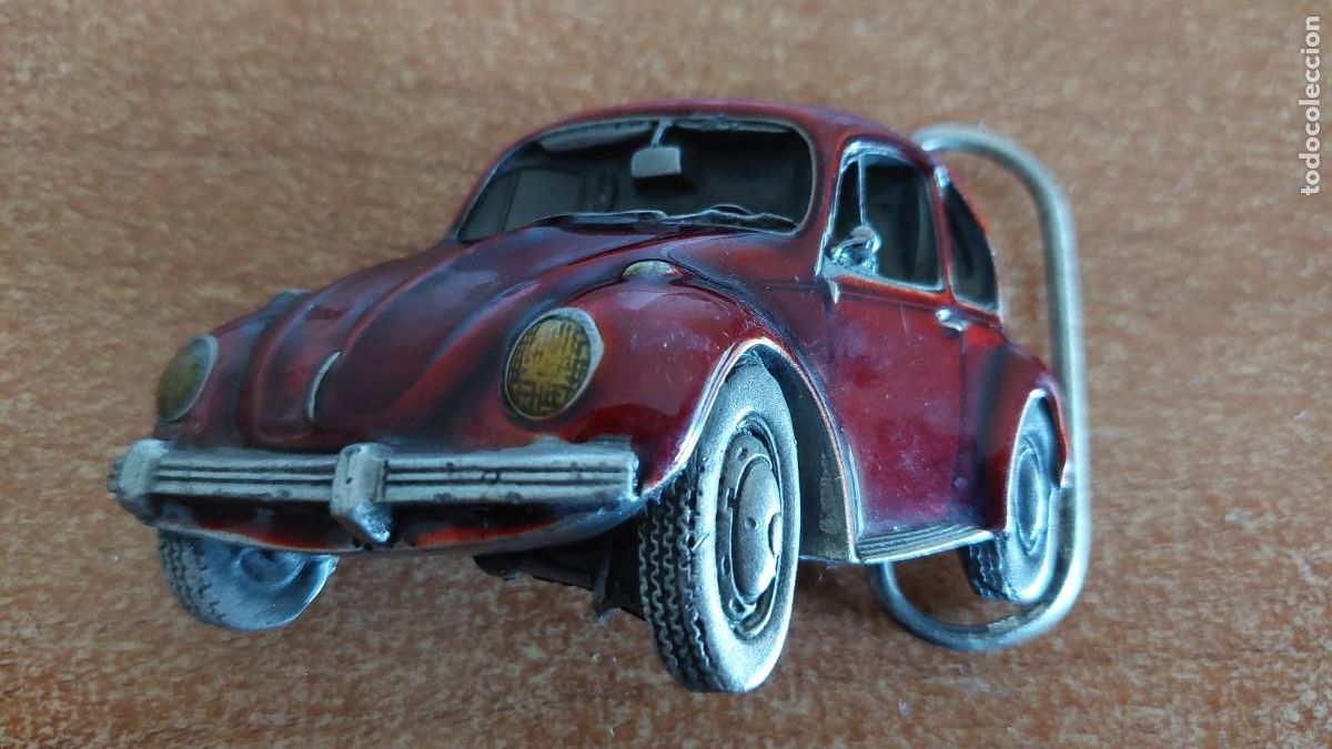 Coleccionismo: Magn&iacute;fica hebilla Volkswagen escarabajo 1980 Made in USA Bergamot