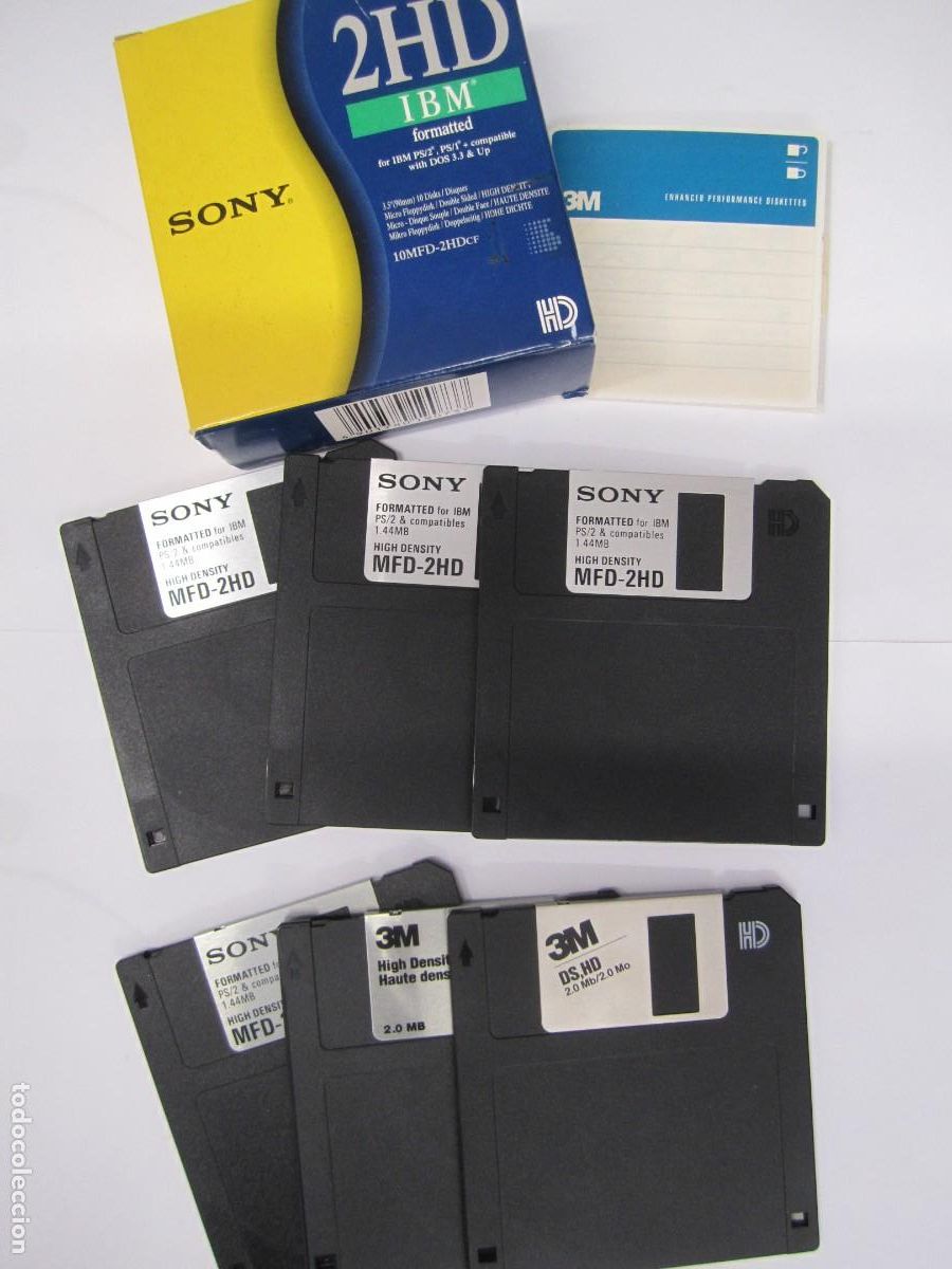 Coleccionismo: lote 6 disquete sony mfd-2hd 3m ds,hd