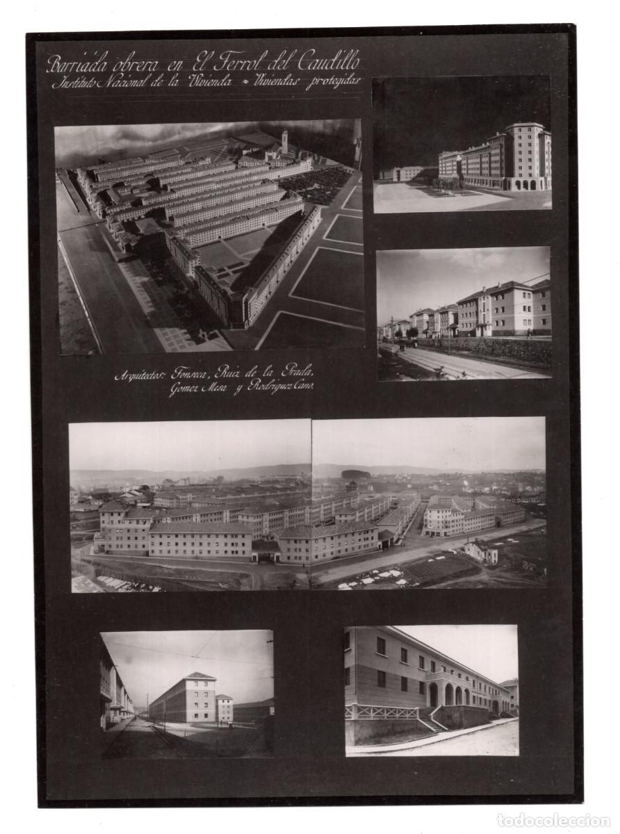 Coleccionismo: CONSTRUCCI&Oacute;N BARRIADA OBRERA. EL FERROL DEL CAUDILLO, INSTITUTO NACIONAL DE LA VIVIENDA. 26,3X19.