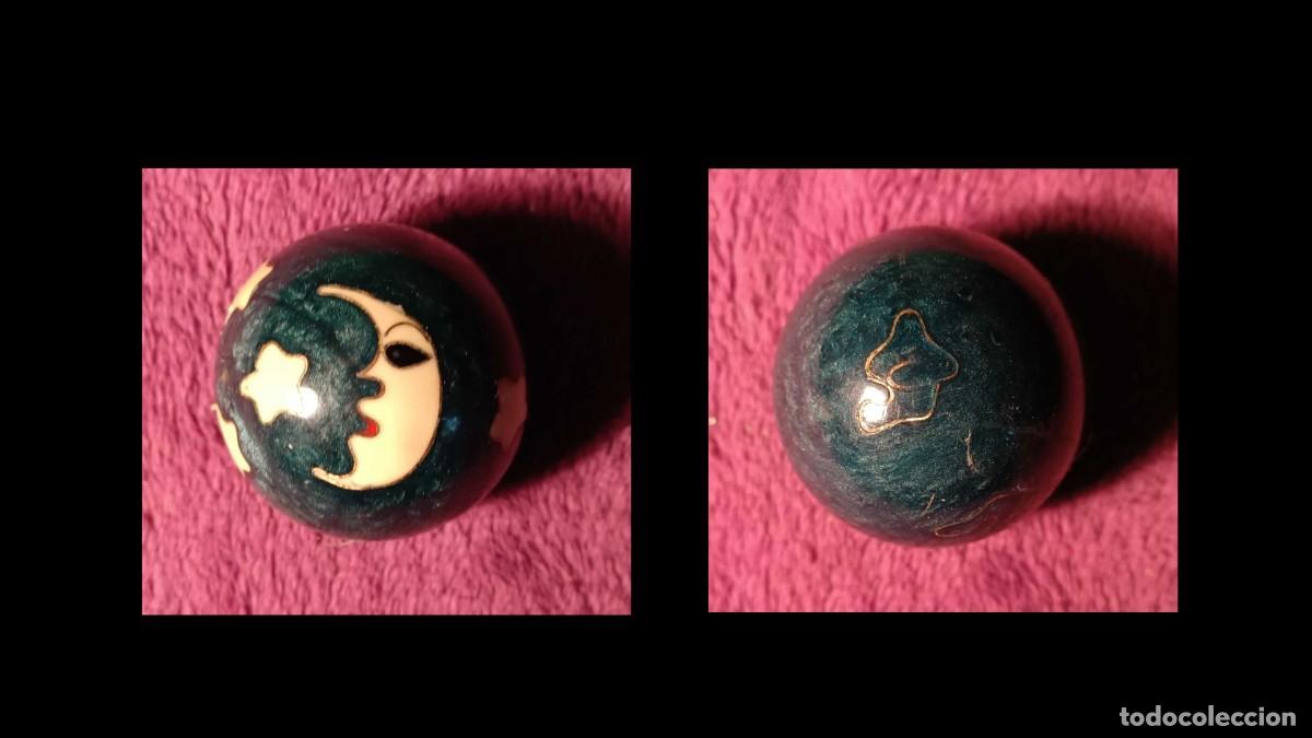 Coleccionismo: BOLA DE SALUD CHINA LACHINEUSE &middot; SOL Y LUNA &middot; ESMALTE AZUL &middot; INCRUSTACIONES N&Aacute;CAR &middot; CAMPANA INTERIOR
