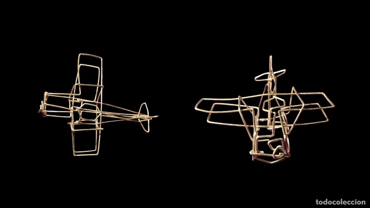 Coleccionismo: AVI&Oacute;N ARTESANAL EN ALAMBRE DORADO - HECHO A MANO - ARTE POPULAR - A&Ntilde;OS 60/80 - COLECCIONISTA