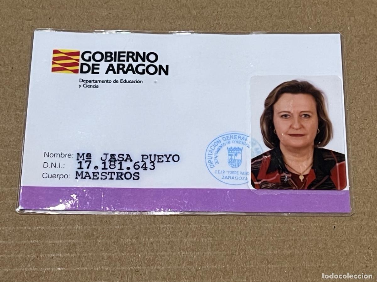 Collectionnisme: Tarjeta Carnet GOBIERNO DE ARAGON para colecci&oacute;n