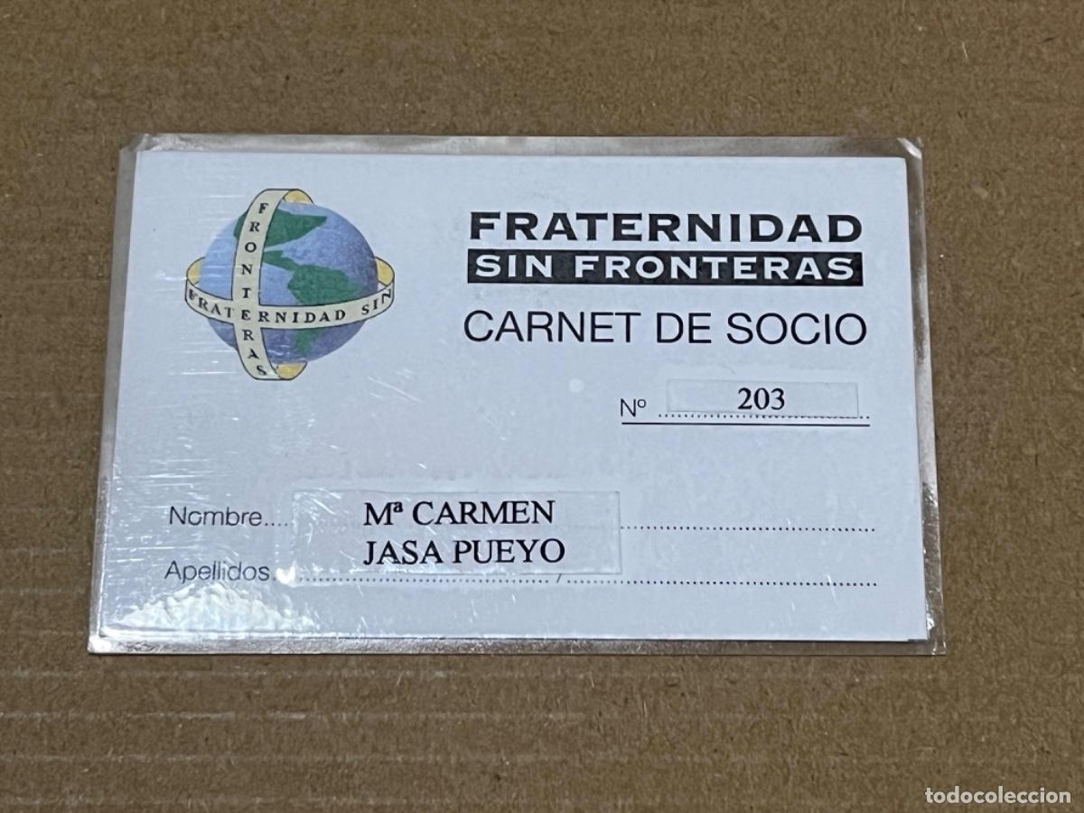 Collectionnisme: Tarjeta Carnet FRATERNIDAD SIN FRONTERAS para colecci&oacute;n