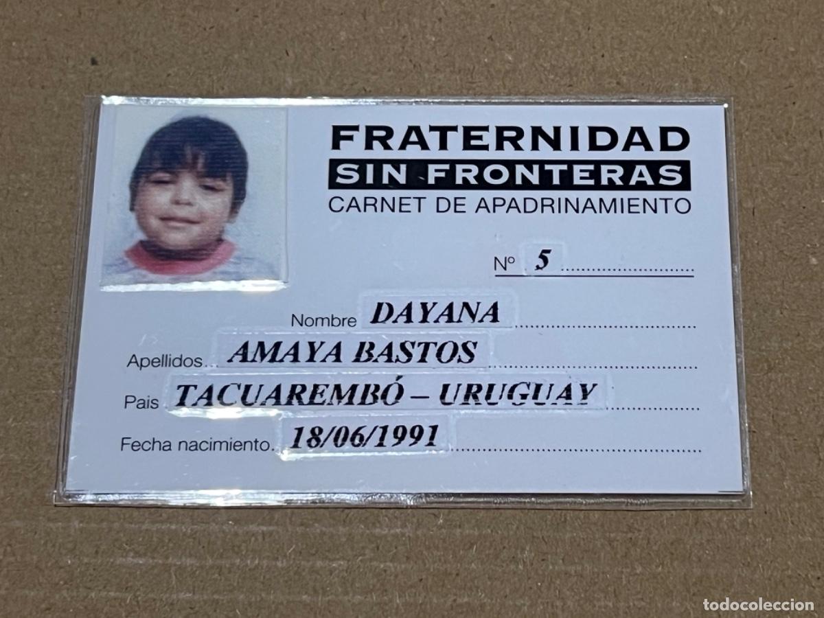 Collectionnisme: Tarjeta Carnet FRATERNIDAD SIN FRONTERAS para colecci&oacute;n