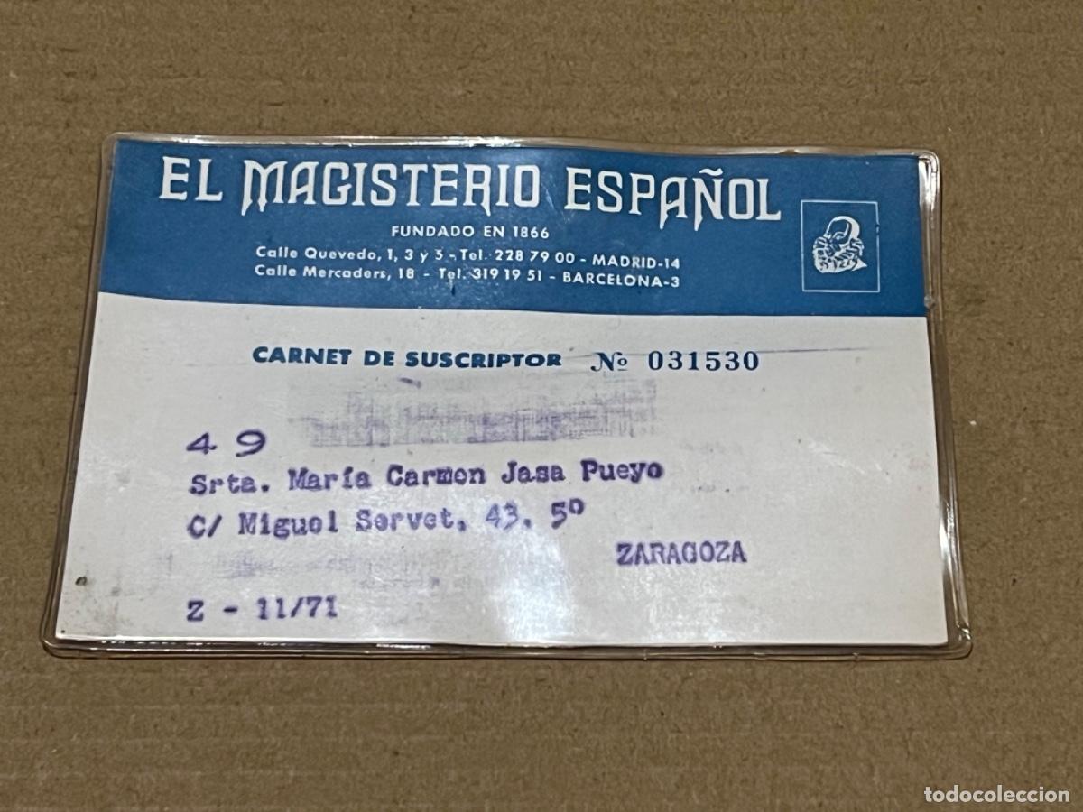 Collectionnisme: Tarjeta Carnet EL MAGISTERIO ESPA&Ntilde;OL 1971 para colecci&oacute;n