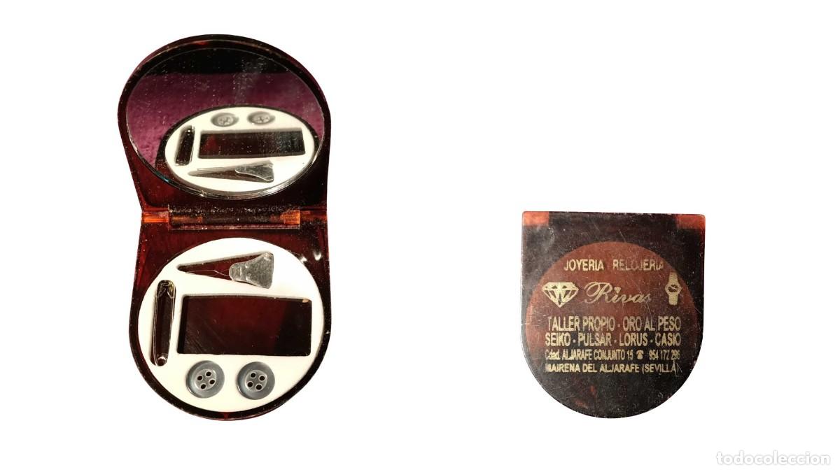 Coleccionismo: ESTUCHE COSTURERO BOLSILLO CON ESPEJO &middot; PUBLICITARIO JOYER&Iacute;A RIVAS KIT COSTURA &middot; A&Ntilde;OS 80/90 &middot; VINTAG