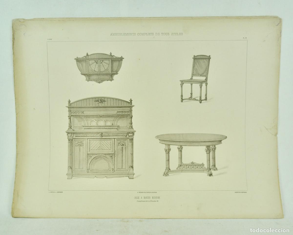 Coleccionismo: L&aacute;mina cat&aacute;logo fr&aacute;nces de muebles 8