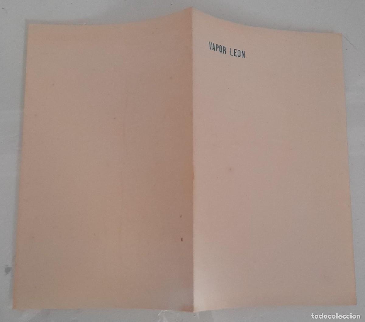 Coleccionismo: PAPEL DE CARTA DEL VAPOR LE&Oacute;N, C&Iacute;A. TRASATL&Aacute;NTICA, PRIMERA MITAD DEL S. XX