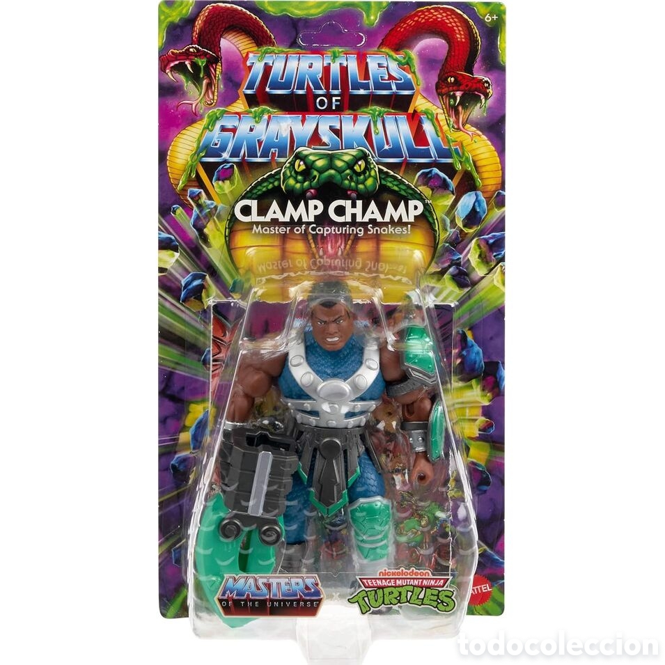 Coleccionismo: Figura Clamp Champ Turtles of Grayskull Masters of the Universe 14cm