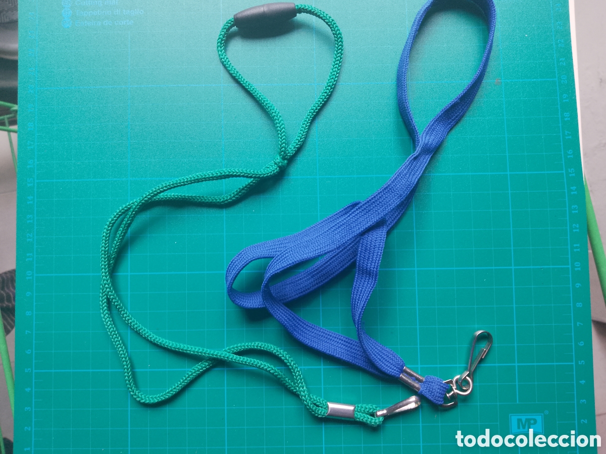 Coleccionismo: LOTE 2 LANYARD , VERDE Y AZUL