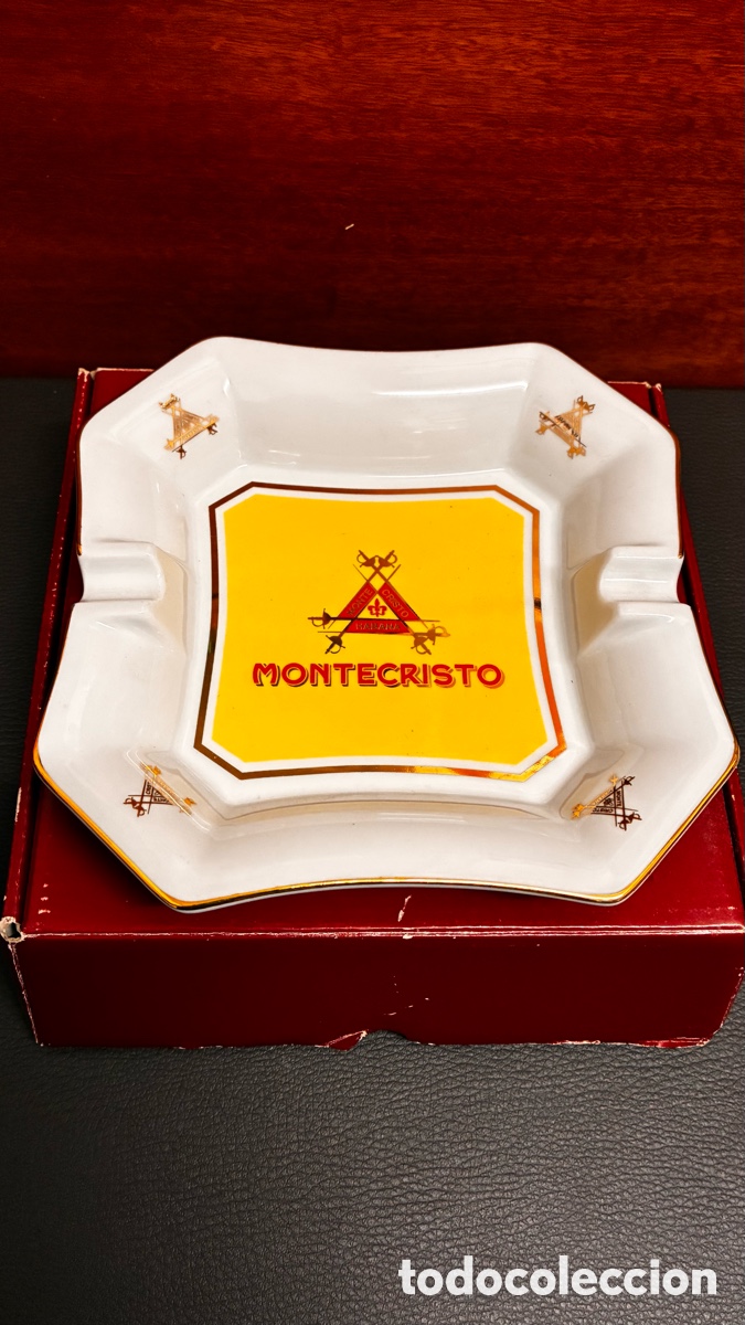 Coleccionismo: Cenicero vintage Montecristo. Porcelana BIDASOA.