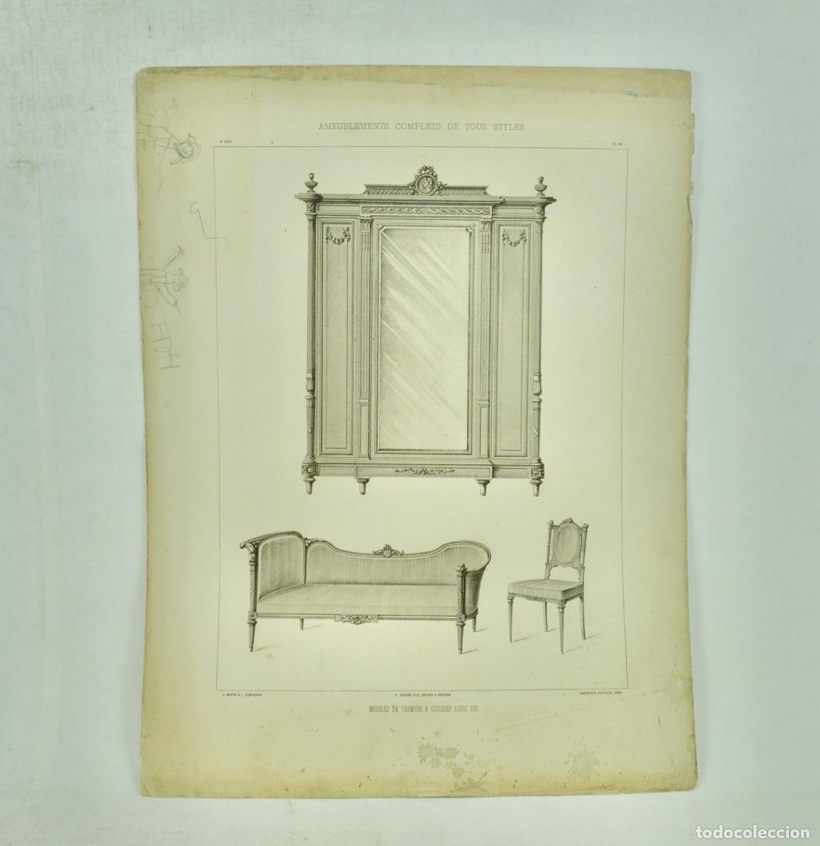 Coleccionismo: L&aacute;mina cat&aacute;logo fr&aacute;nces de muebles 30