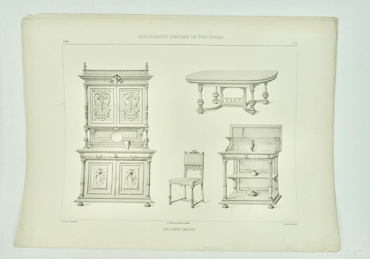 Coleccionismo: L&aacute;mina cat&aacute;logo fr&aacute;nces de muebles 35