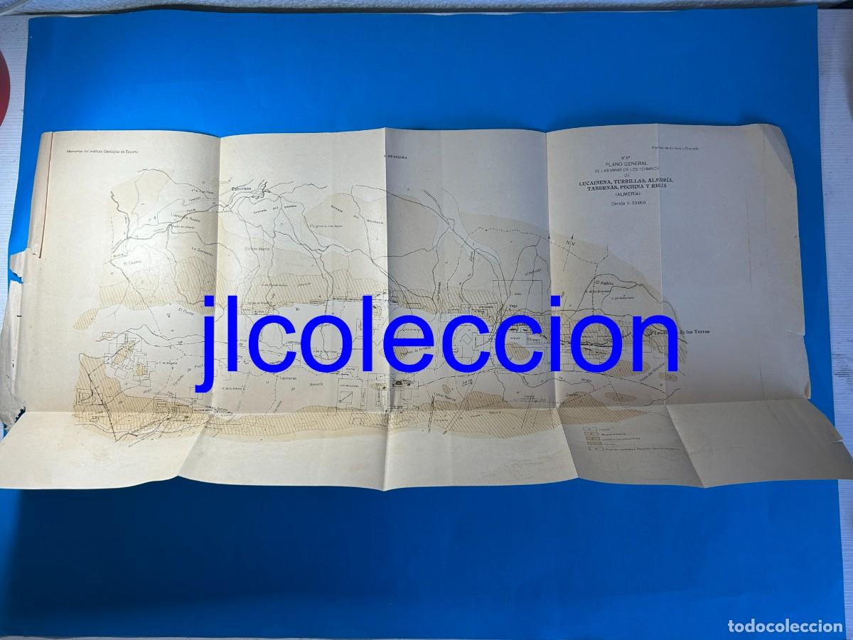 Coleccionismo: PLANO GENERAL MINAS DE LUCAINENA, TURRILLAS, ALMERIA, TABERNAS, PECHINA Y RIOJA - HIERROS