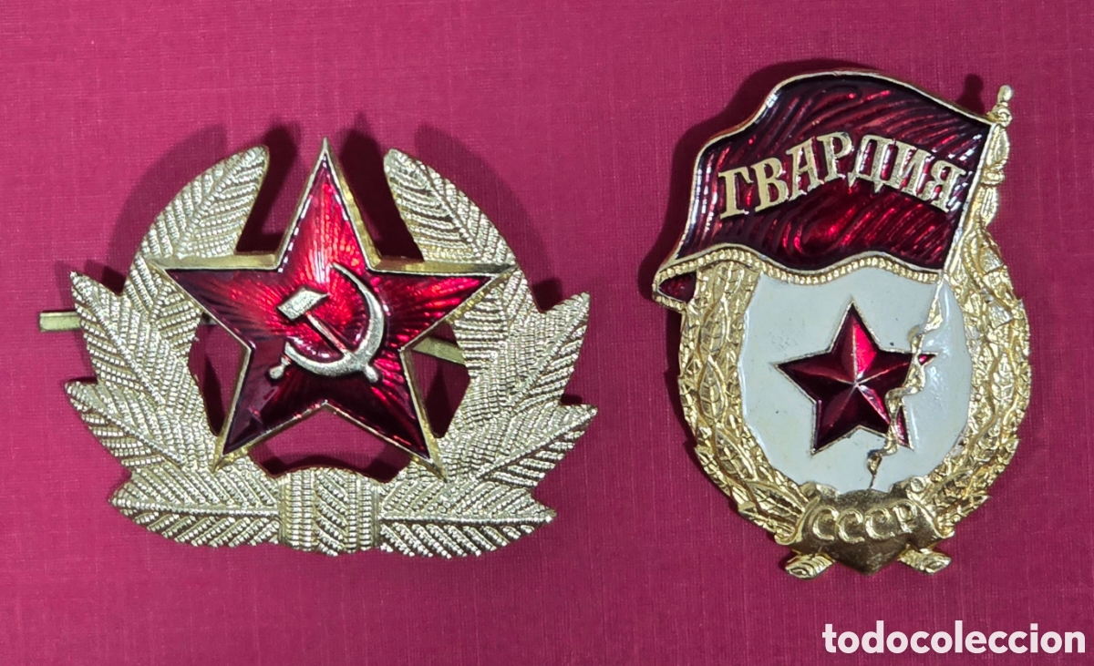 Coleccionismo: Dos insignias militar de la Uni&oacute;n Sovi&eacute;tica.