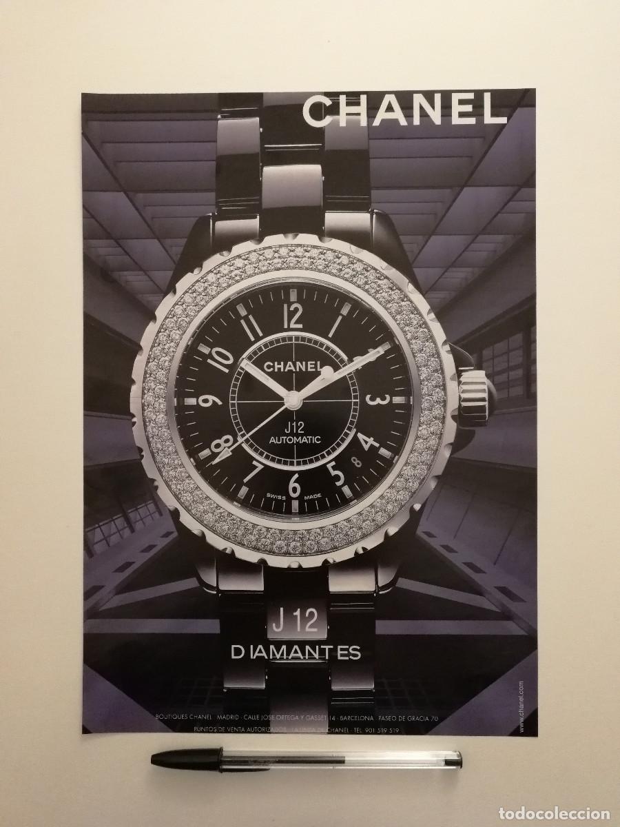Collectionnisme: ANUNCIO ACARTONADO -A4- CHANEL J12 AUTOMATIC - RELOJ - PUBLICIDAD LAMINA