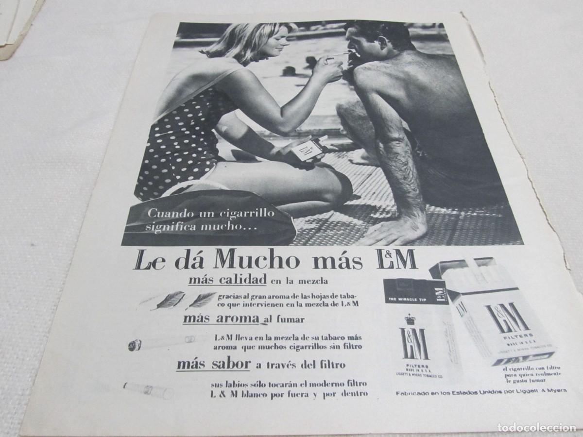 Coleccionismo: PUBLICIDAD CIGARRILLOS L&M A&Ntilde;OS 60