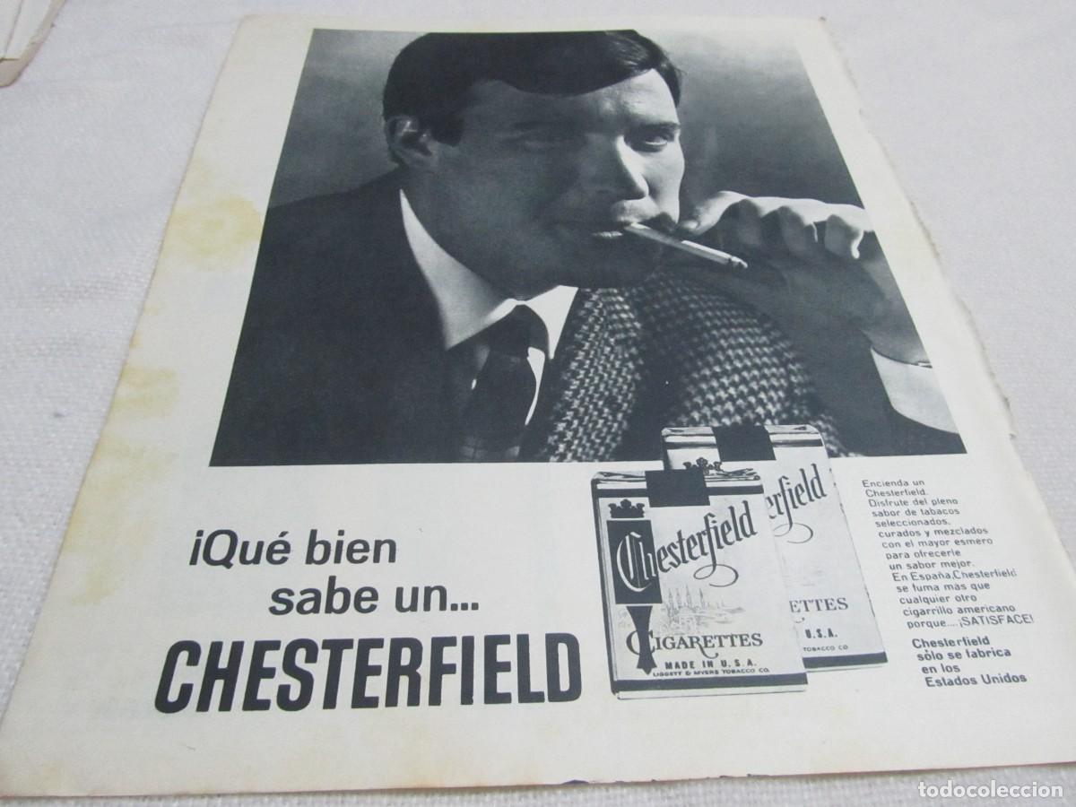 Coleccionismo: PUBLICIDAD CIGARRILLOS CHESTERFIELD, LECHE DEPILATORIA STINGARI, A&Ntilde;OS 60