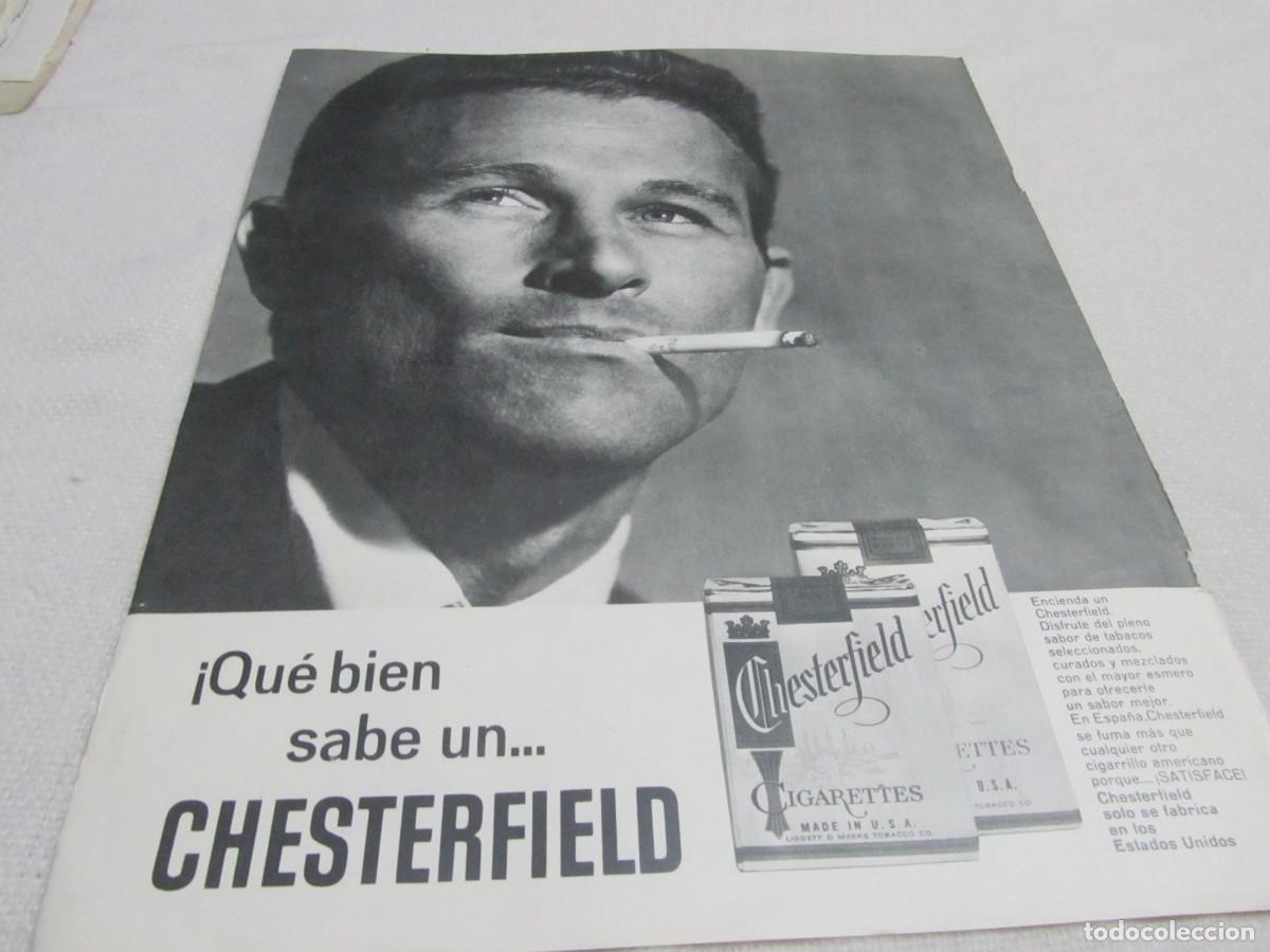 Coleccionismo: PUBLICIDAD CIGARRILLOS CHESTERFIELD, A&Ntilde;OS 60
